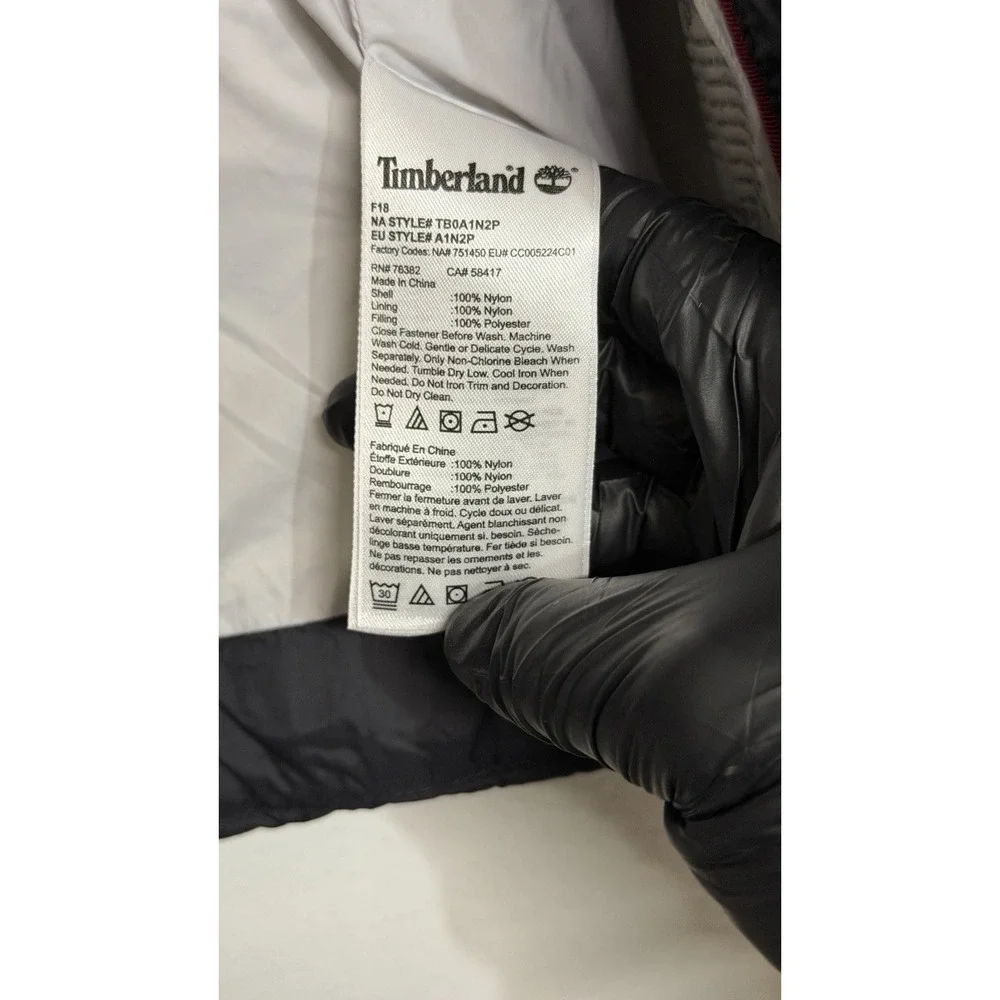 Timberland‎ Thermo Fibre Puffer Jacket Black Women's Size S Lightweight